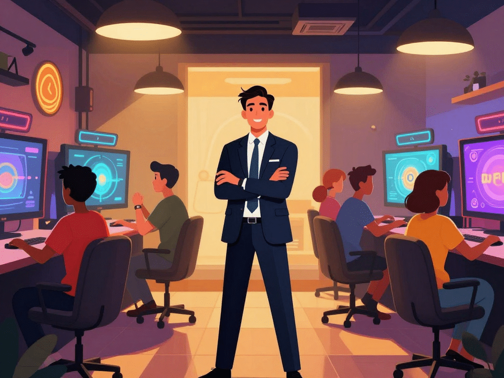 Đại Lý Sunwin Chiết Khấu Cao Tự Tin Thu Hút Nhóm Người Chơi Hào Hứng Trong Lounge Gaming Hiện Đại Với Ánh Sáng Rực Rỡ Đại lý Sunwin chiết khấu cao tự tin thu hút nhóm người chơi hào hứng trong lounge gaming hiện đại với ánh sáng rực rỡ