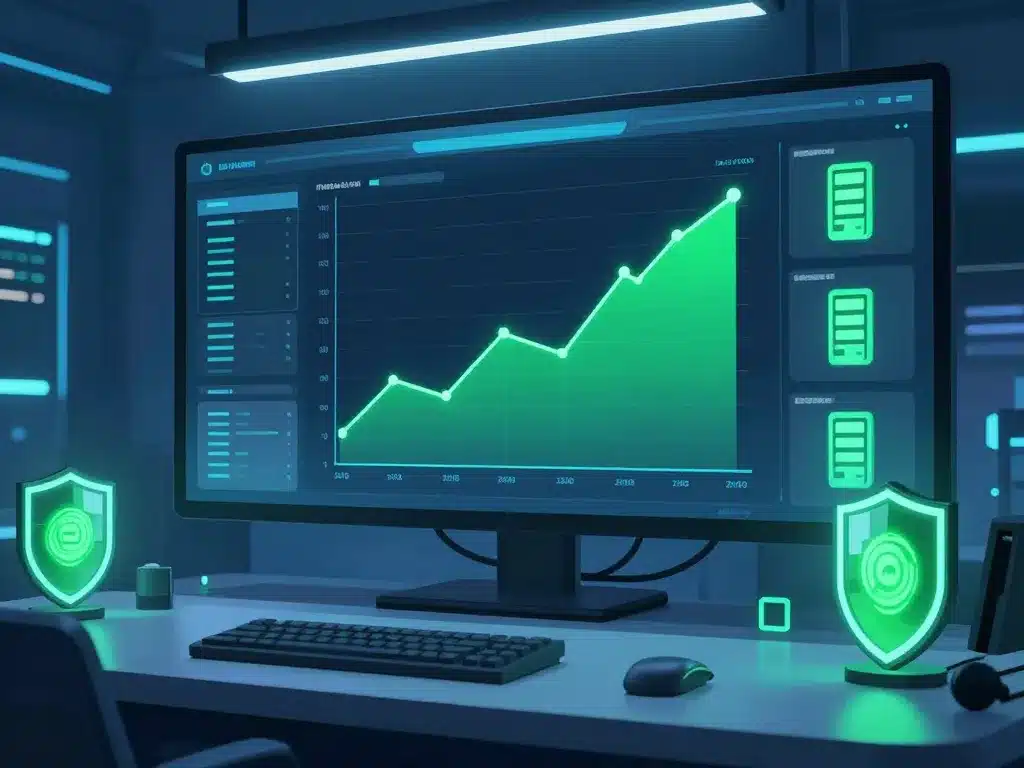 Màn Hình Dashboard Hiển Thị Biểu Đồ Uptime Xanh Tăng Ổn Định, Icon Server Sáng, Khiên Bảo Vệ Hoạt Động, Phòng Điều Khiển Hiện Đại, Minh Họa Dấu Hiệu Sunwin Vẫn Ổn Định Liên Quan Sunwin Bị Sập Có Th... Màn hình dashboard hiển thị biểu đồ uptime xanh tăng ổn định, icon server sáng, khiên bảo vệ hoạt động, phòng điều khiển hiện đại, minh họa dấu hiệu Sunwin vẫn ổn định liên quan sunwin bị sập có th...